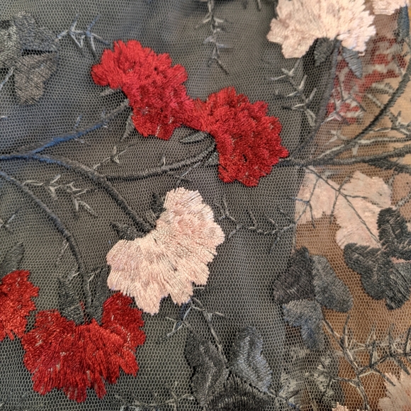 ASOS Dolly & Delicious Embroidered Bardot Dress 4 - Picture 6 of 11